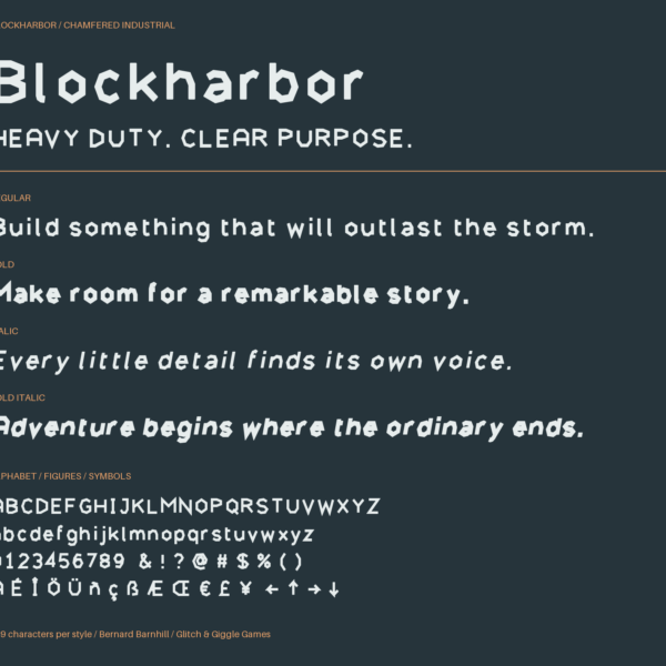 Blockharbor — A Bold, Block-Inspired Display Font