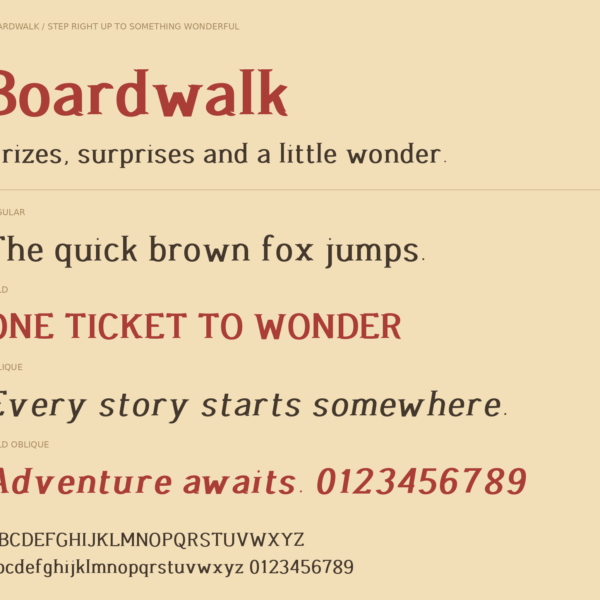 Boardwalk — A Playful, Nostalgic Display Font