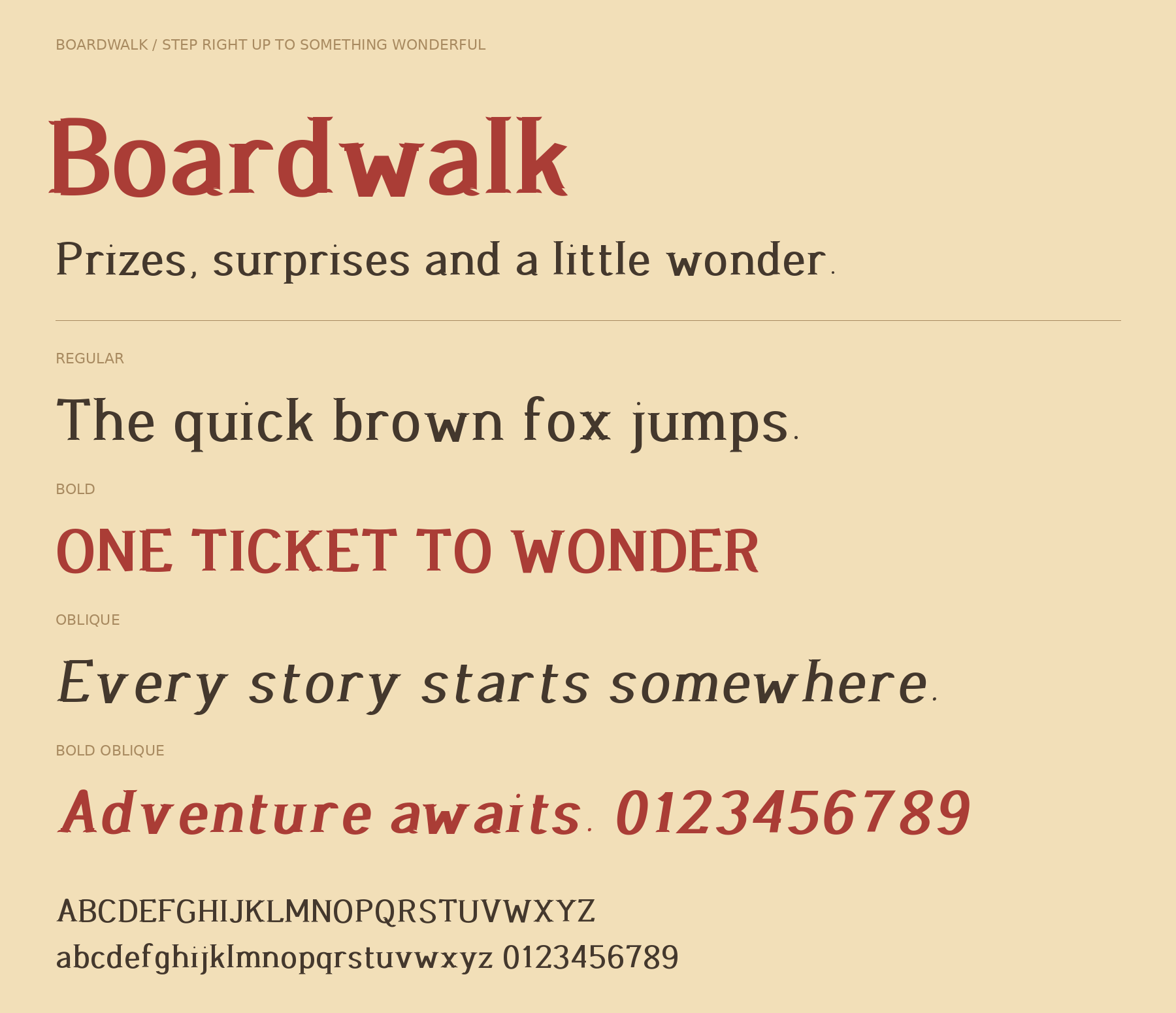 Boardwalk — A Playful, Nostalgic Display Font