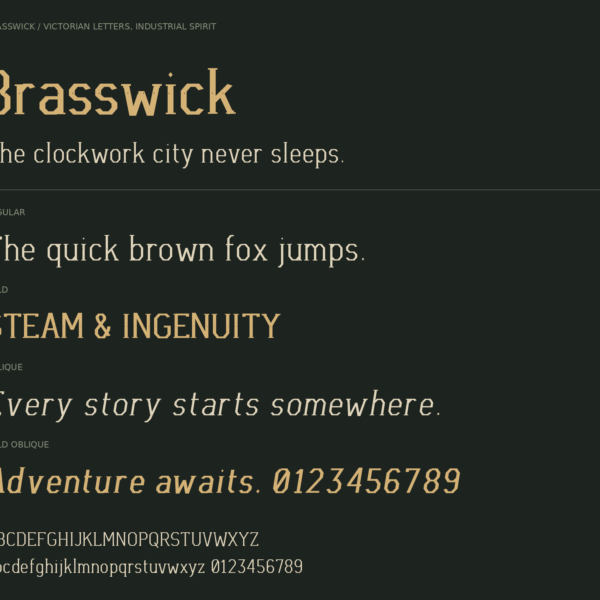 Brasswick — A Bold, Vintage-Inspired Display Font