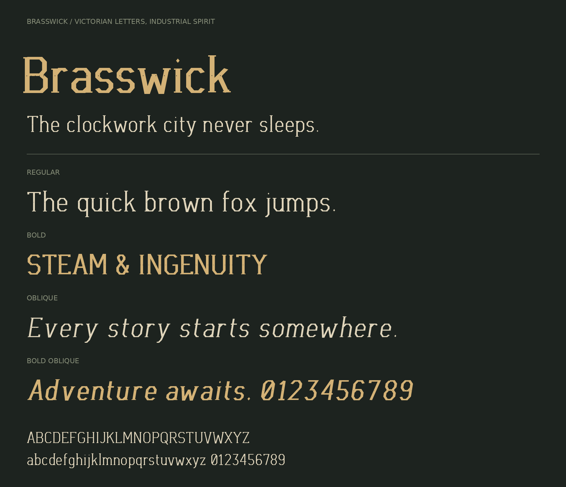 Brasswick — A Bold, Vintage-Inspired Display Font