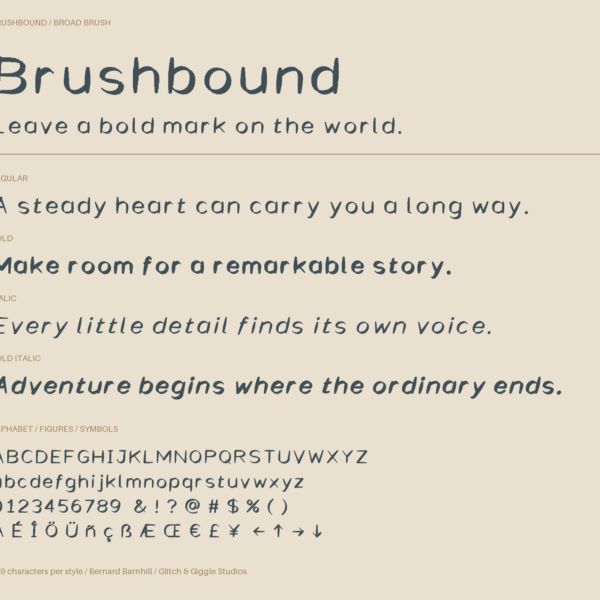 Bushbound — A Wild, Nature-Inspired Display Font