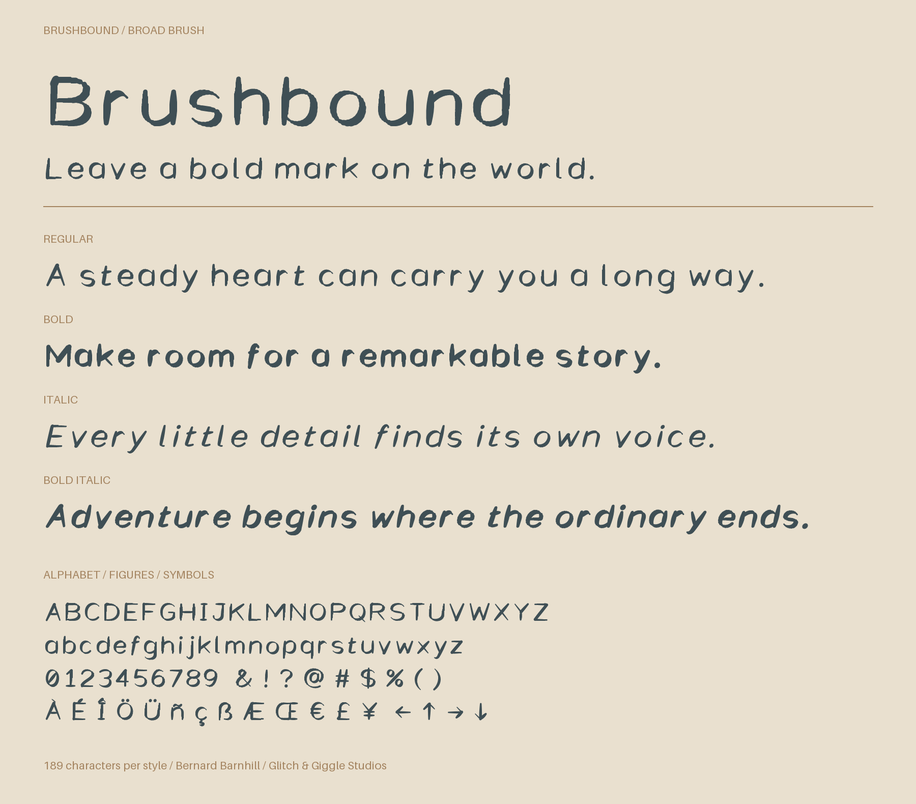 Bushbound — A Wild, Nature-Inspired Display Font