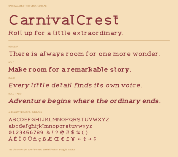 Carnival Crest — A Festive, Vintage-Inspired Display Font