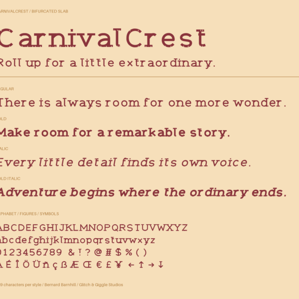 Carnival Crest — A Festive, Vintage-Inspired Display Font