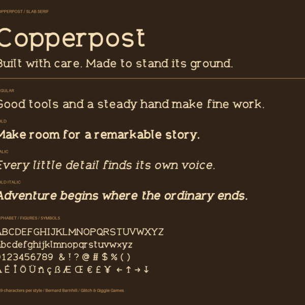 Copperpost — A Vintage-Inspired Font with Timeless Character