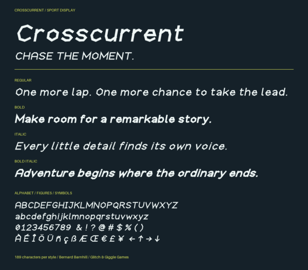 Crosscurrent — A Dynamic, Flow-Inspired Display Font