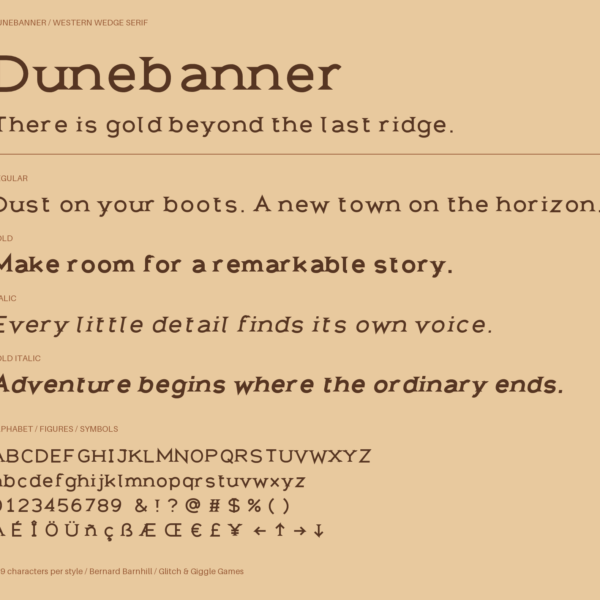 Dunebanner — A Desert-Inspired Fantasy Display Font
