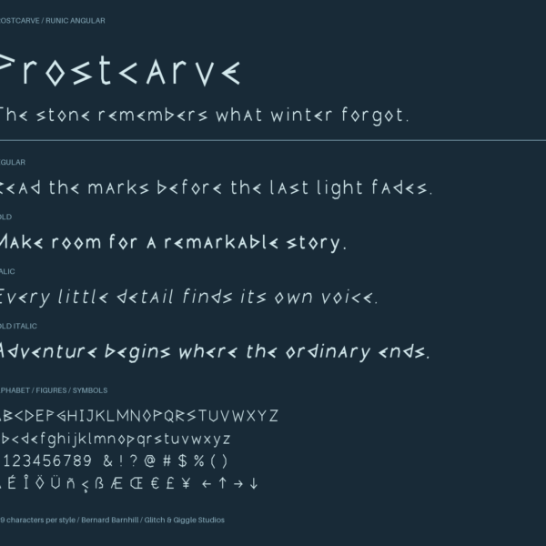 Frostcarve — A Majestic, Ice-Inspired Fantasy Display Font