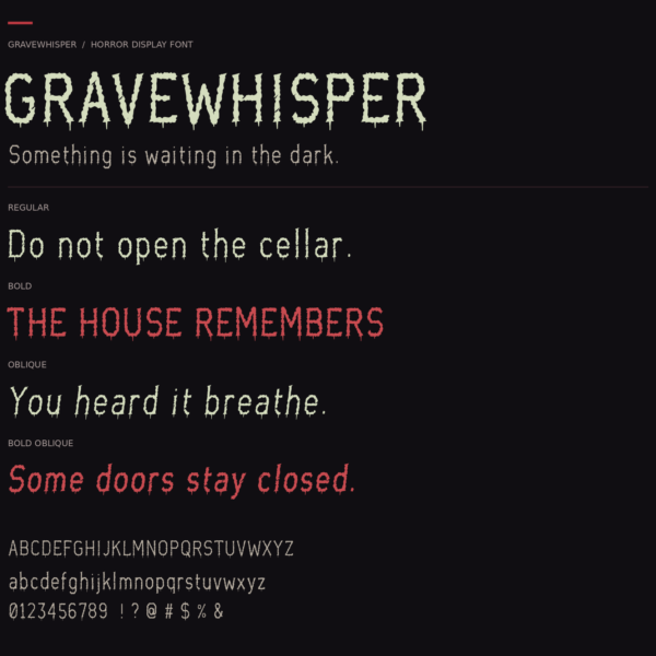 Gravewhisper — A Haunting, Gothic-Inspired Fantasy Display Font