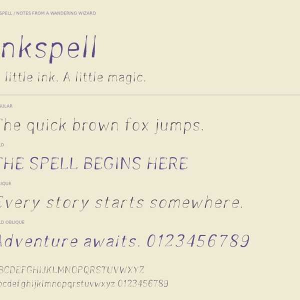 Inkspell — An Enchanting, Magical-Inspired Fantasy Font