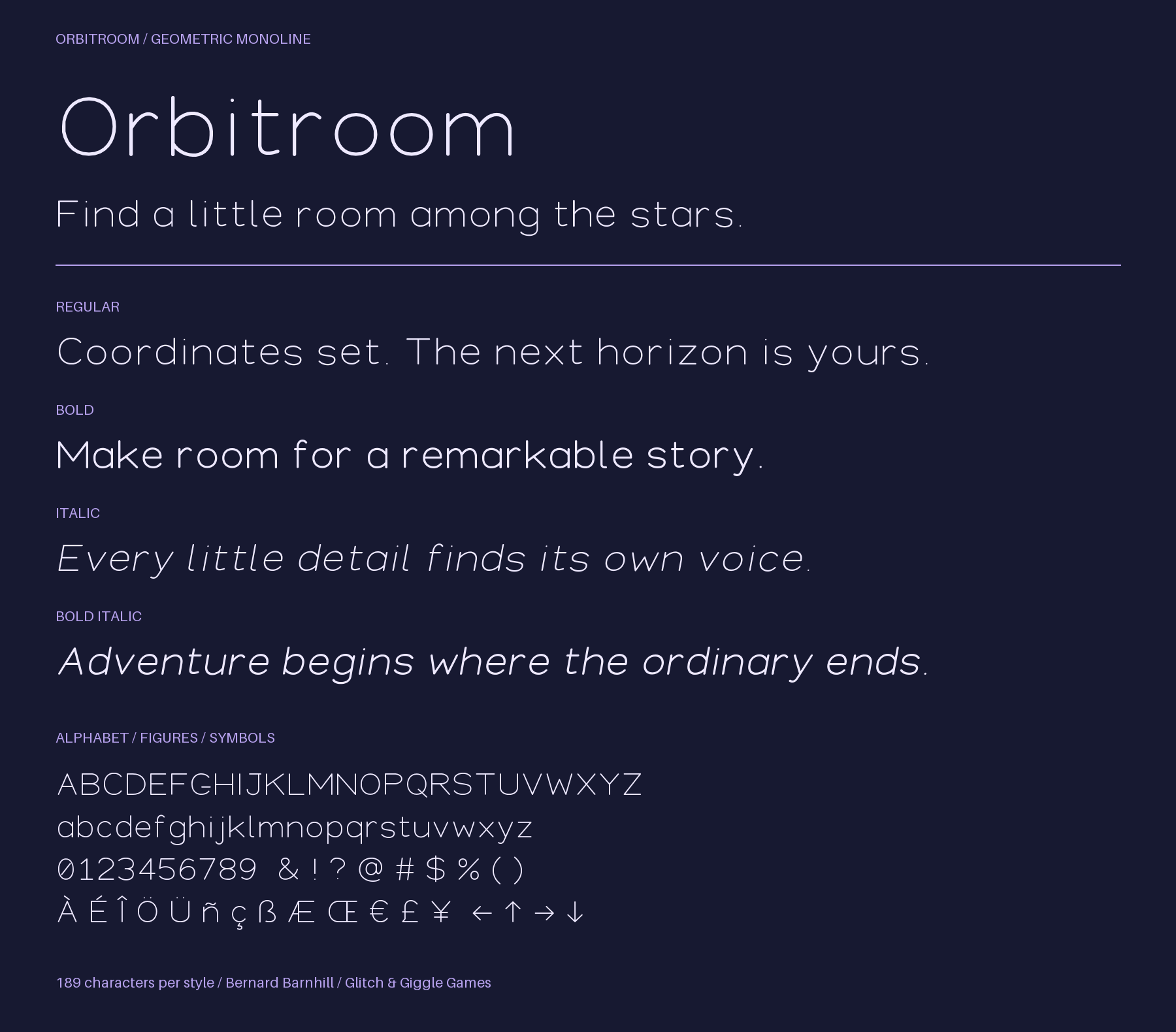 Orbitroom — A Futuristic, Space-Inspired Display Font