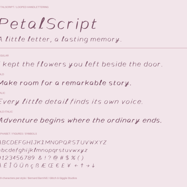 PetalScript — An Elegant, Floral-Inspired Script Font