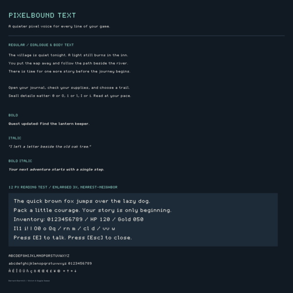 Pixelbound Text — A Retro, Pixel-Inspired Font for Everyday Reading
