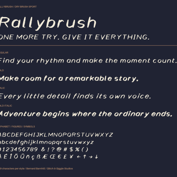 Rallybrush — A Bold, Energetic & Brush-Inspired Display Font