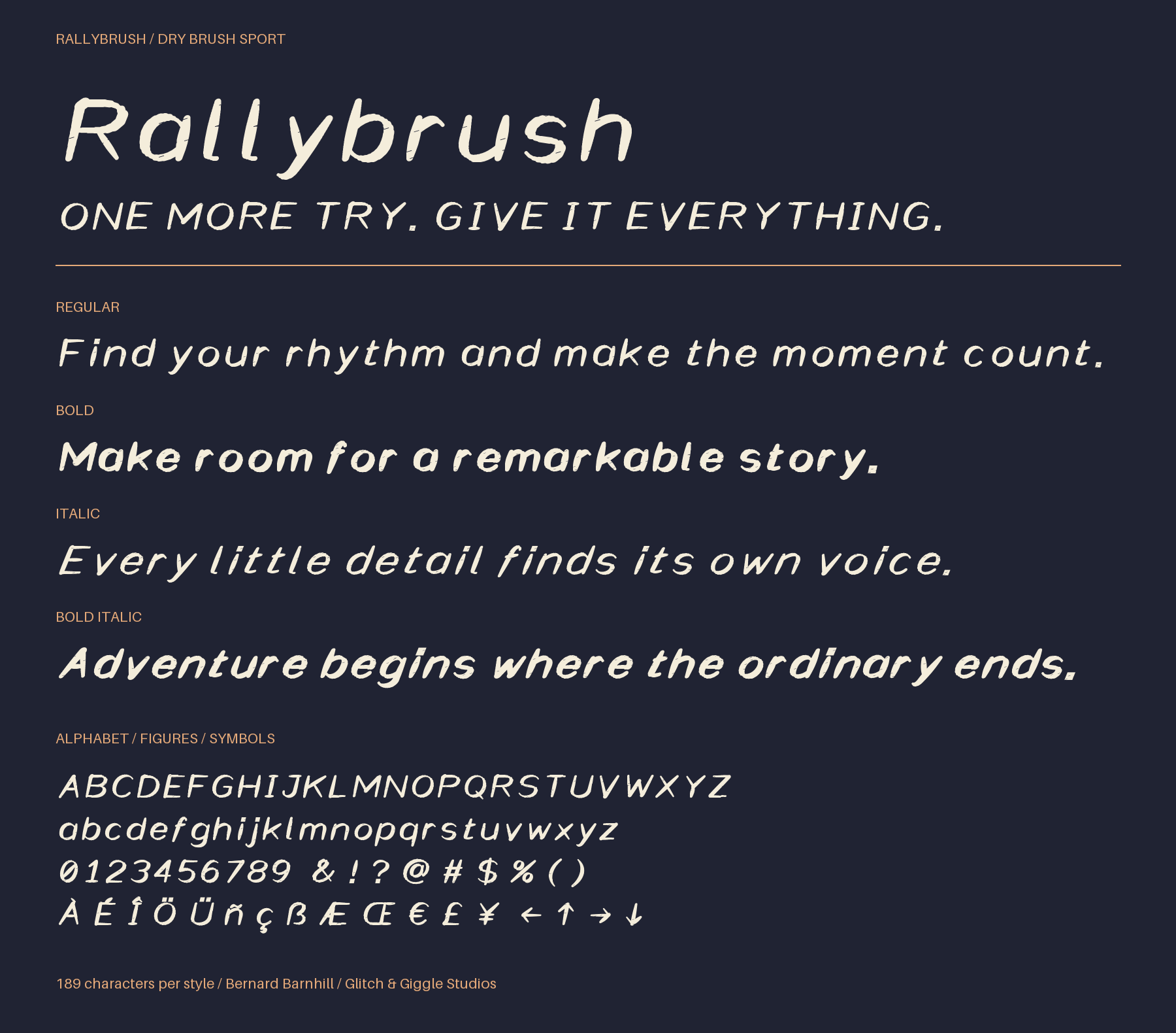 Rallybrush — A Bold, Energetic & Brush-Inspired Display Font