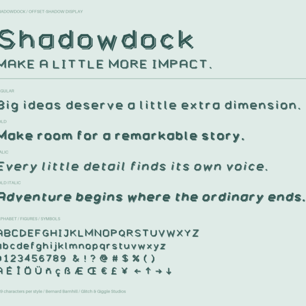 Shadowdock — A Dark, Nautical-Inspired Fantasy Display Font