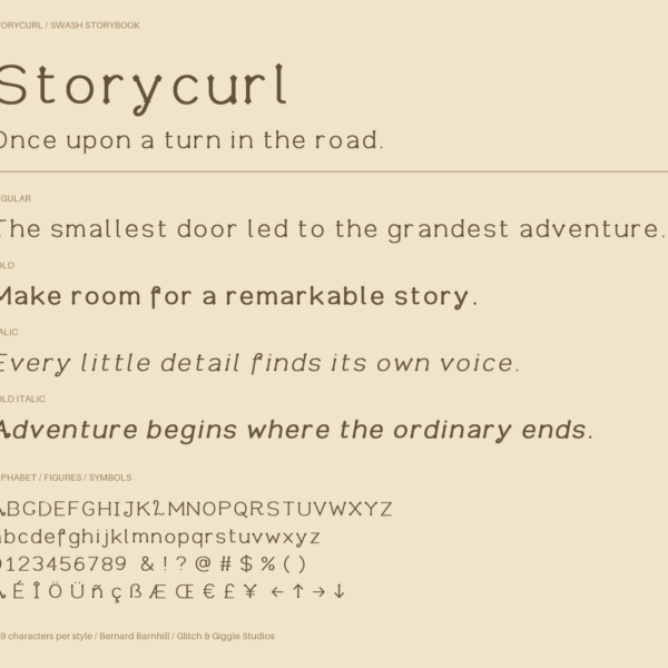 Storycurl — A Whimsical, Storybook-Inspired Fantasy Font